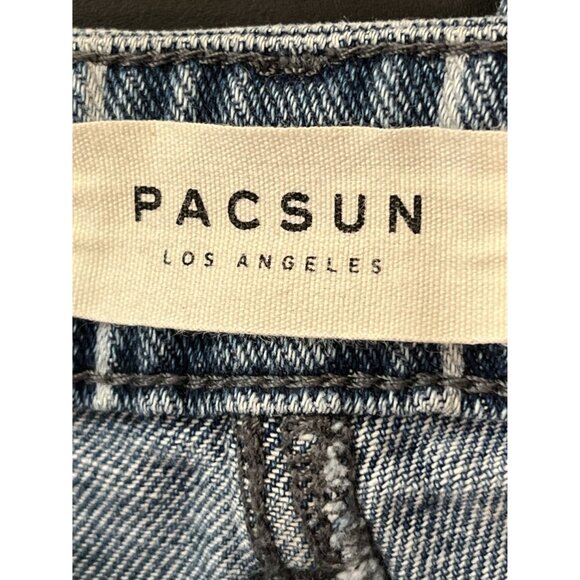 PacSun Women's‎ Striped Mom Jeans Size 28, Blue & White Denim - Picture 5 of 8